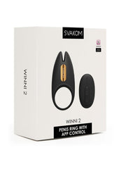 Svakom Winni 2 Silicone Cock Ring - Black/Gold