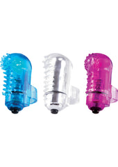 The Fing Os Fun Finger Vibe Silicone Waterproof - Assorted Colors - 6 Per Display