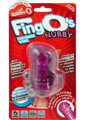 The Fing Os Fun Finger Vibe Silicone Waterproof 6 Per Display Nubby Only - Purple