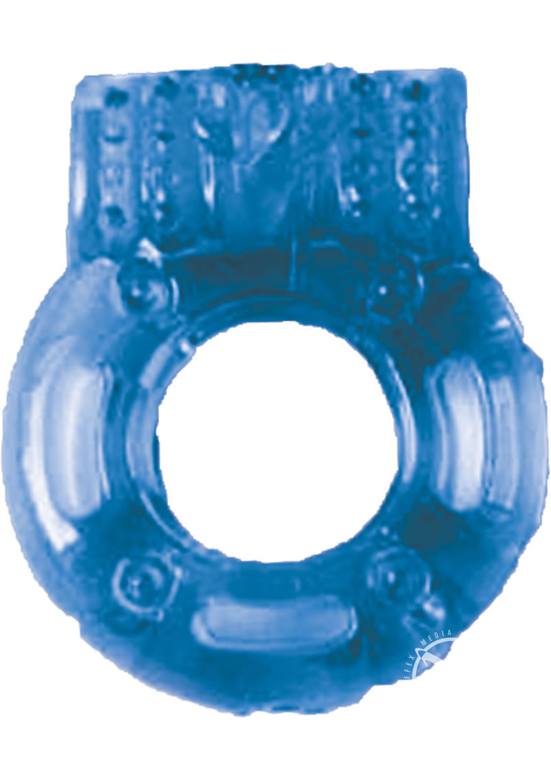 The Macho Vibrating Cock Ring - Blue