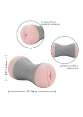 Travel Gripper Dual Density Stroker - Pussy and Ass