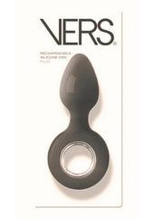 Vers Plug Vibrating Rechargeable Silicone Anal Plug - Black