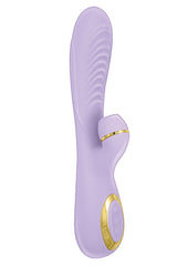 Vibes Of New York Ribbed Suction Rechargeable Silicone Vibrator - Purple