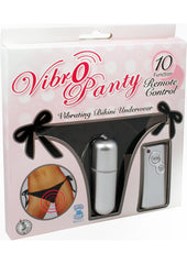 Vibro Panty Vibrating Bikini Remote Control Underwear Panty Vibe - Black - One Size