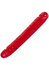 Vivid Essentials Double Dildo - Red - 12in