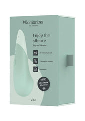 Womanizer Vibe Rechargeable Silicone Clitoral Vibrator - Sage - Green