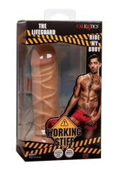 Working Stiff The Lifeguard Realistic Posable Dildo with Suction Cup - Caramel