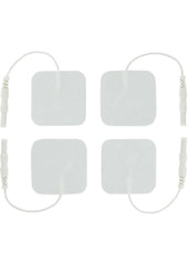 Zeus Electrosex Adhesive Electro-Pads - White - 4 Pack